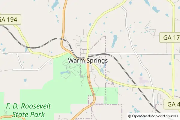 Mapa Warm Springs