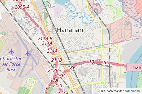 Mapa Hanahan