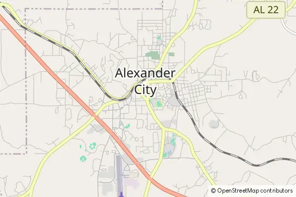 Mapa Alexander City