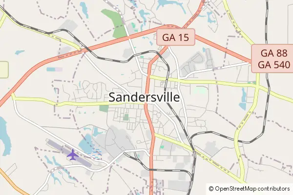 Mapa Sandersville