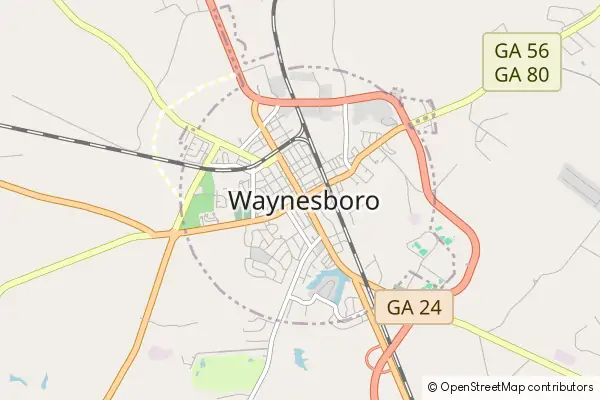 Mapa Waynesboro