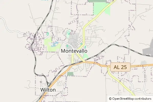 Mapa Montevallo