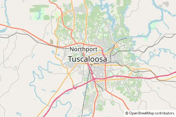 Mapa Tuscaloosa