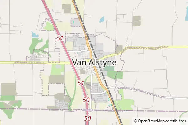 Mapa Van Alstyne