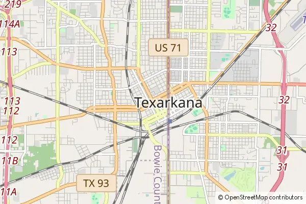 Mapa Texarkana