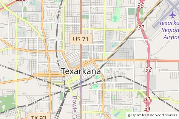 Mapa Texarkana