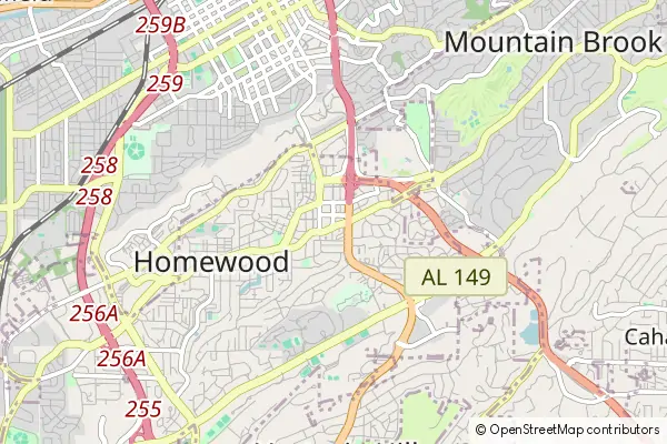 Mapa Homewood