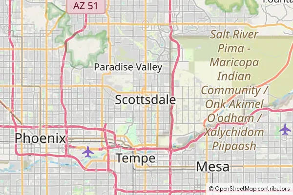 Mapa Scottsdale