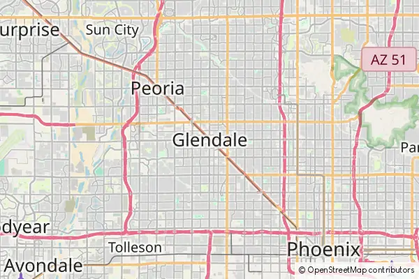 Mapa Glendale
