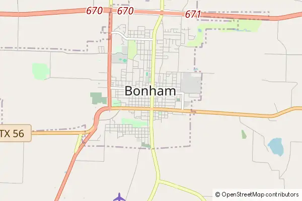 Mapa Bonham