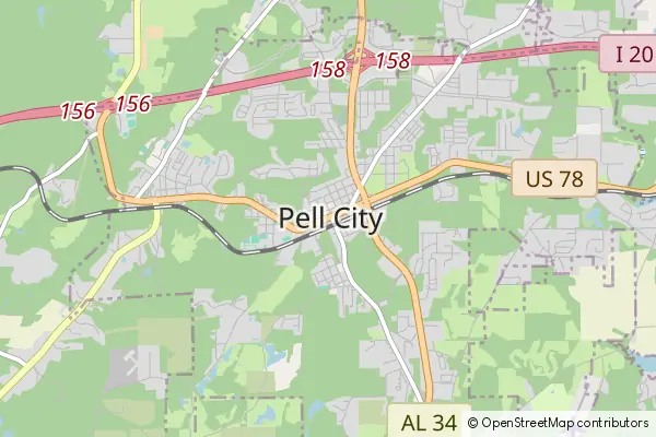 Mapa Pell City