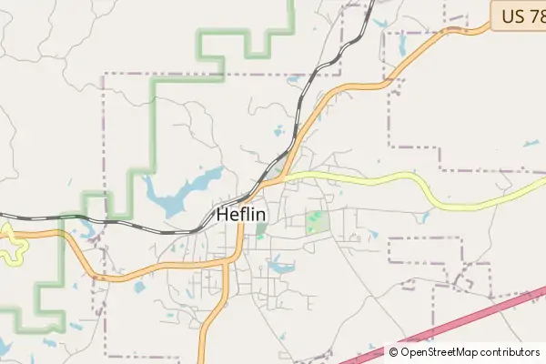 Mapa Heflin