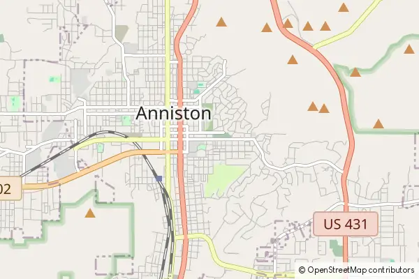 Mapa Anniston