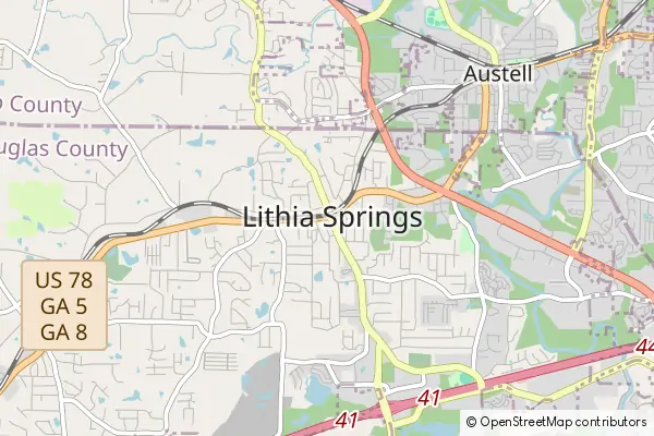 Mapa Lithia Springs