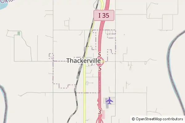 Mapa Thackerville