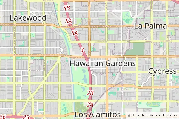 Mapa Hawaiian Gardens