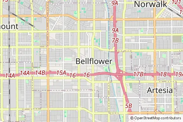 Mapa Bellflower