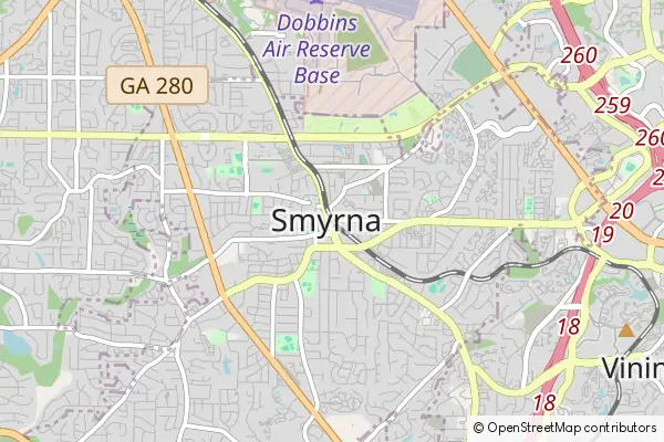 Mapa Smyrna