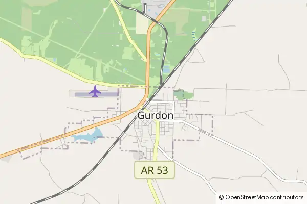 Mapa Gurdon