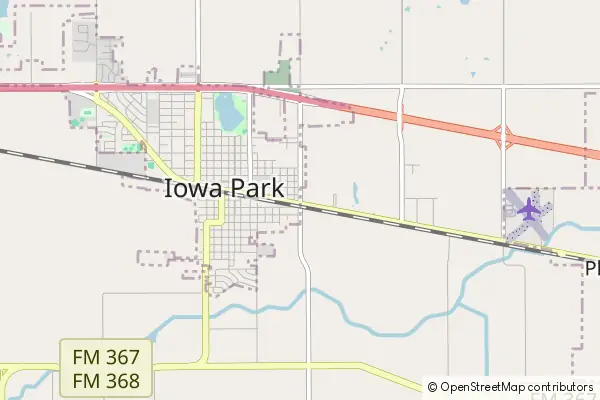 Mapa Iowa Park