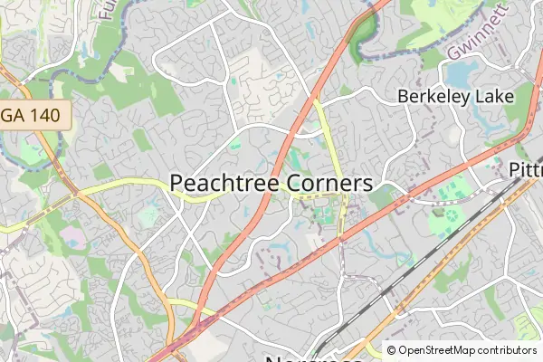 Mapa Peachtree Corners