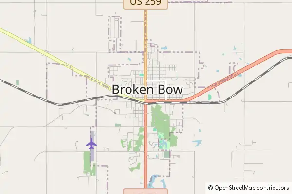 Mapa Broken Bow