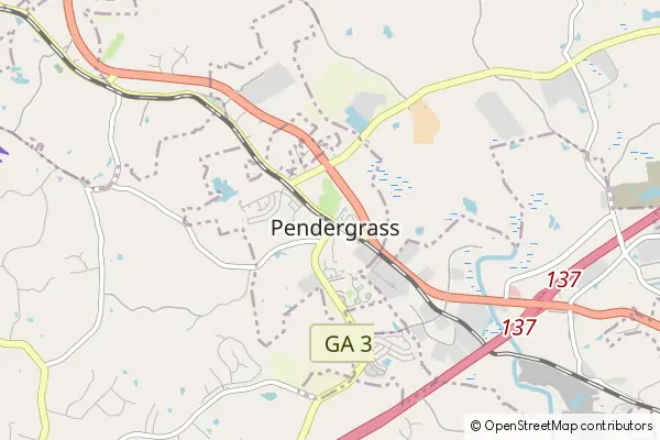 Mapa Pendergrass