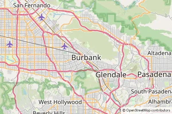 Mapa Burbank