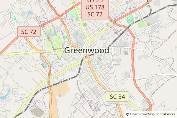 Mapa Greenwood