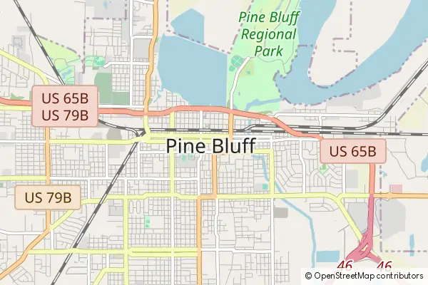 Mapa Pine Bluff