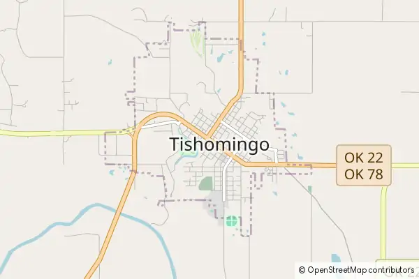 Mapa Tishomingo