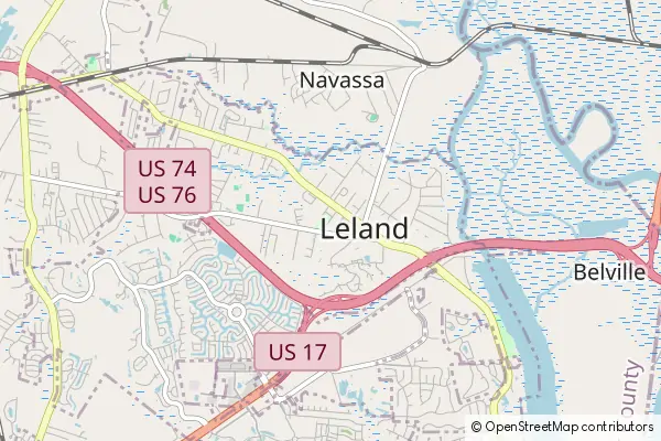 Mapa Leland