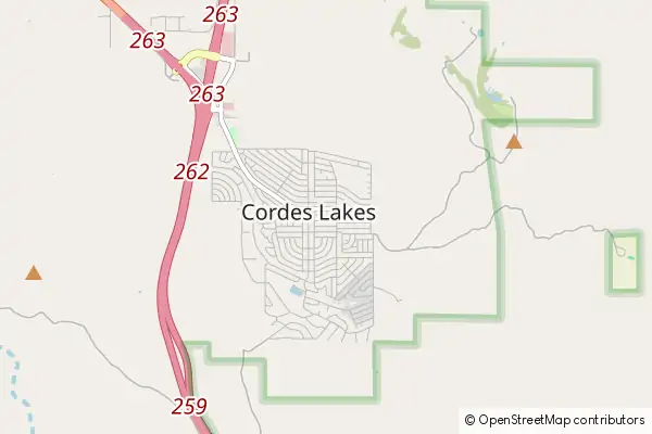 Mapa Cordes Lakes