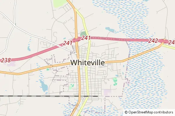 Mapa Whiteville