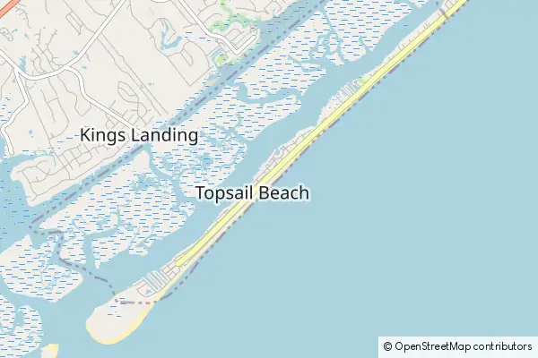 Mapa Topsail Beach