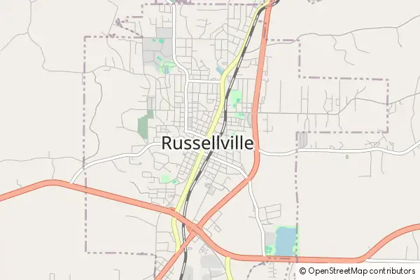 Mapa Russellville