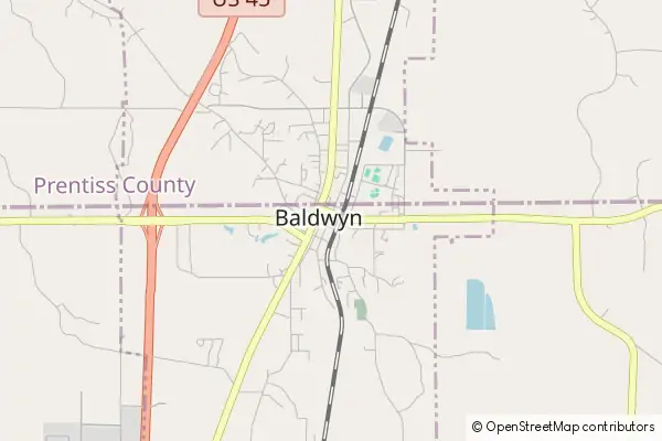 Mapa Baldwyn