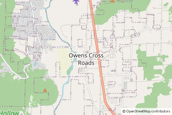 Mapa Owens Cross Roads