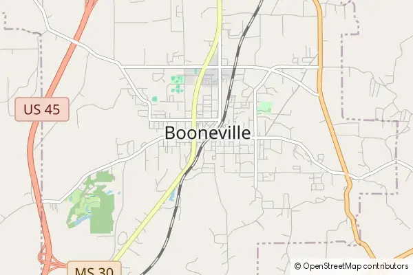 Mapa Booneville