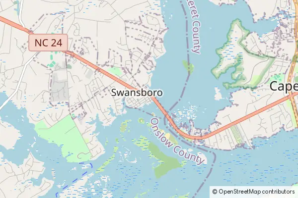 Mapa Swansboro