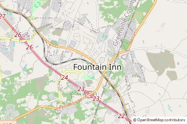 Mapa Fountain Inn