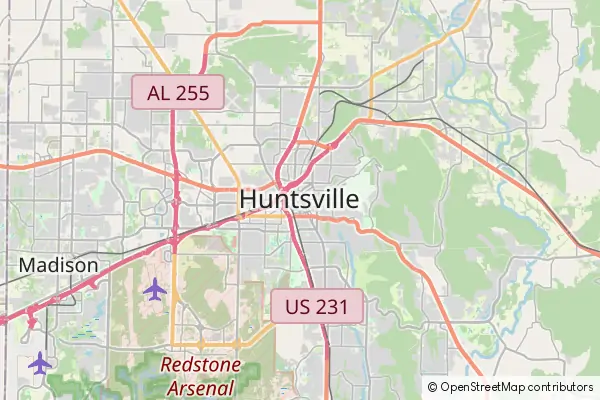 Mapa Huntsville