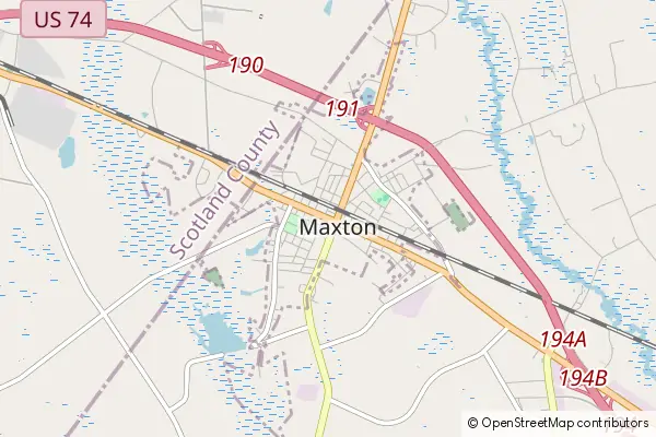 Mapa Maxton