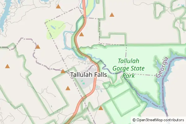 Mapa Tallulah Falls