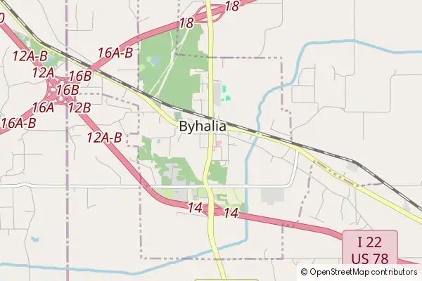 Mapa Byhalia