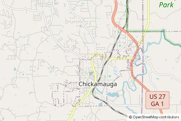 Mapa Chickamauga