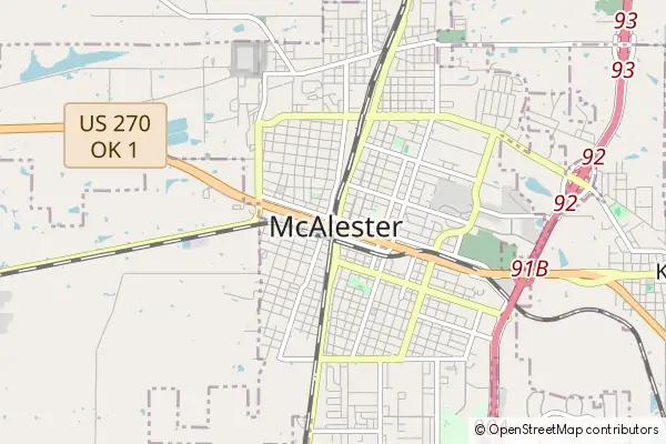 Mapa McAlester