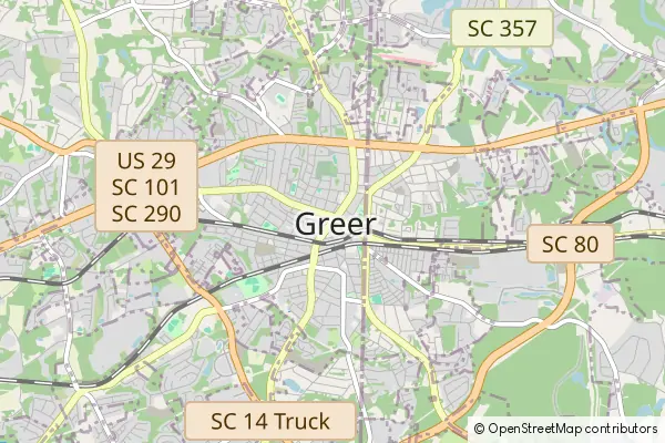 Mapa Greer