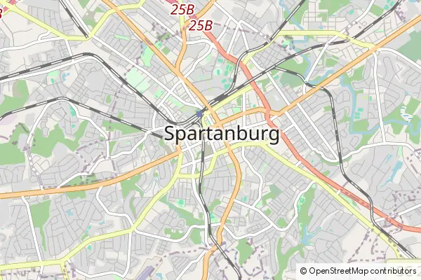 Mapa Spartanburg