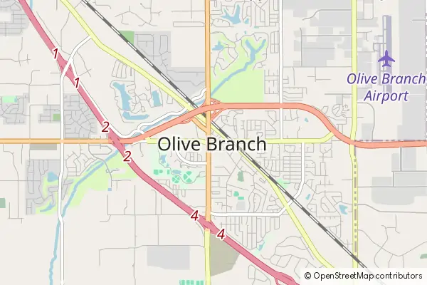 Mapa Olive Branch